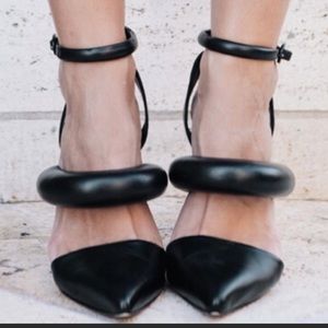 Zimmermann Puffy black leather heels size 8